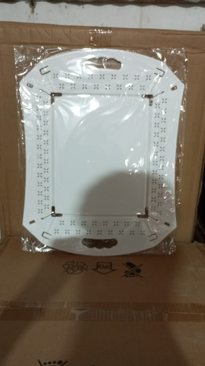 10018 Foldable Serving Tray Plastic Serving Tray With Handle Serving Tray For Food, Kitchen, Outdoors, Restaurants (1 Pc)