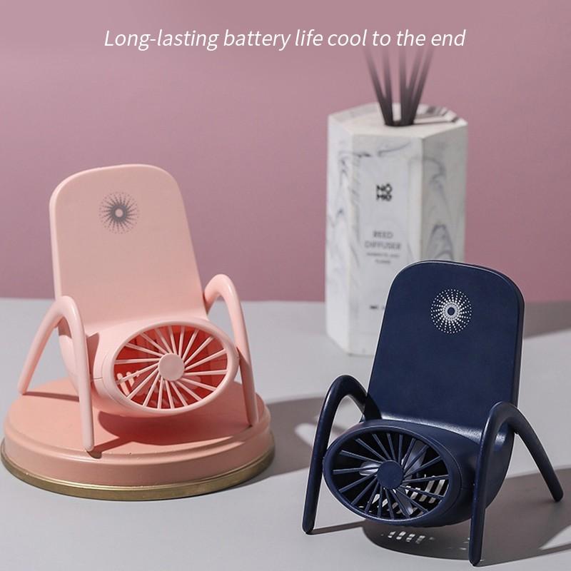 4814 Portable Mobile Phone Holder Fan Personal Fan Multi- Function Fan Handheld Charging Fan (Battery Not Include)
