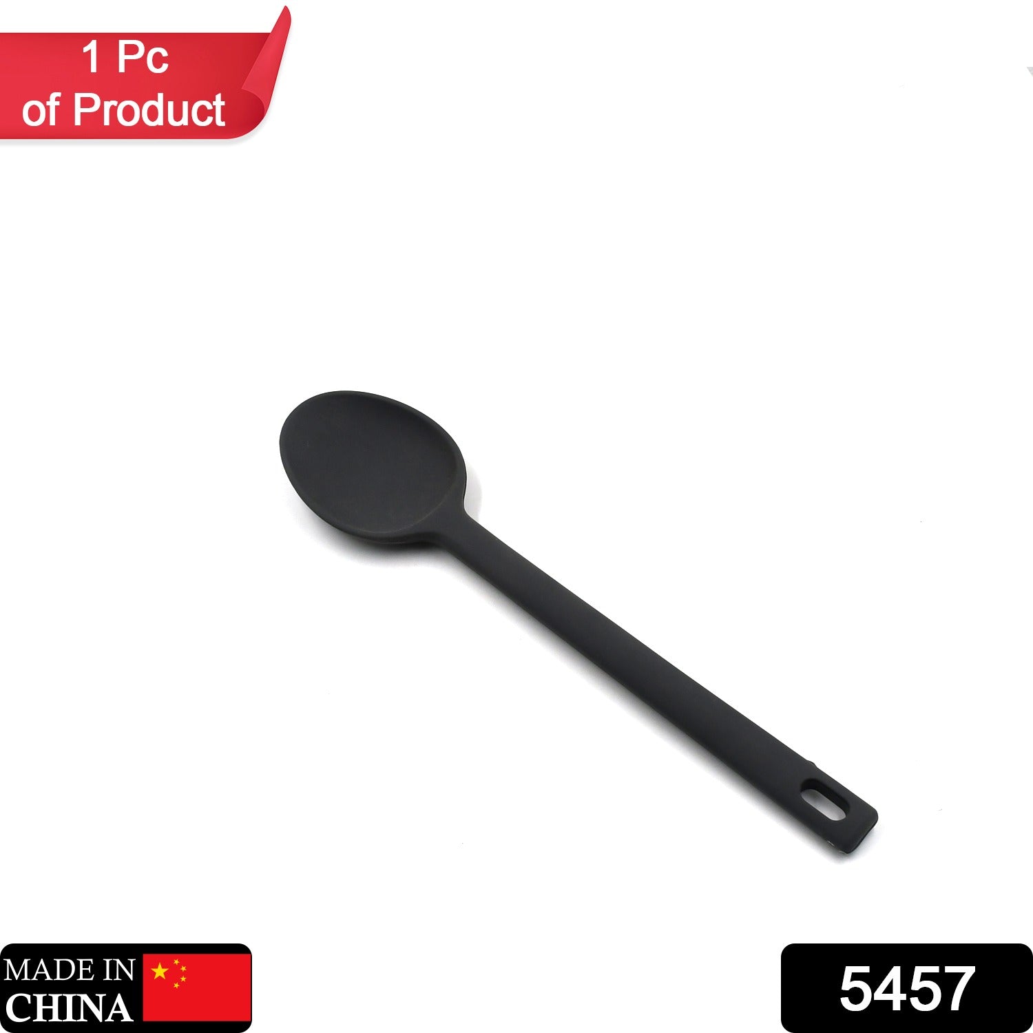 5457 Large Silicone Kitchen Spoon Long Handle Cooking Spoon for Cooking Baking Ladle Kitchen Utensils Food Grade Silicone (30cm)