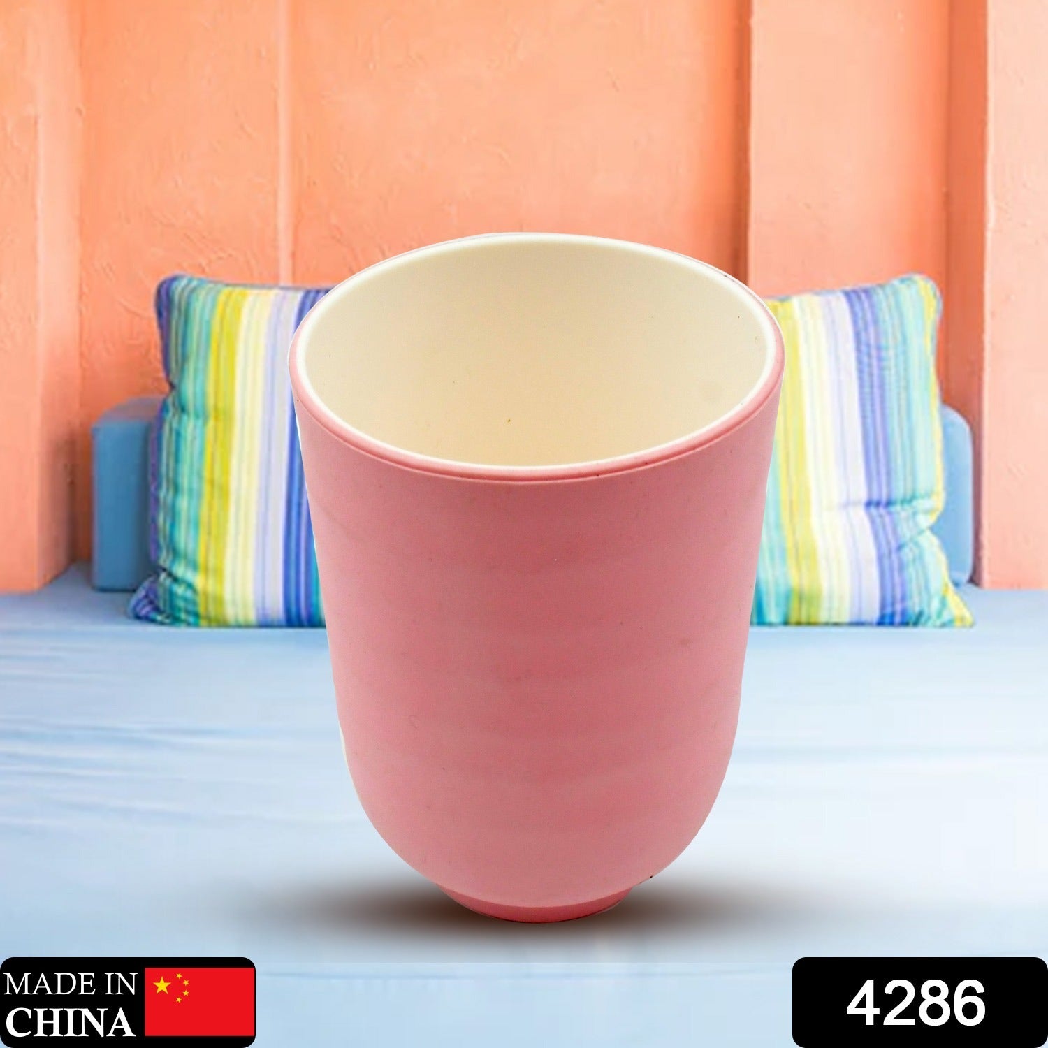 4286 Multi-Purpose Plastic Cup, Reusable Cups, Bathroom Cup Environmental Friendly Festival for Drinking Tea Coffee, Non-slip Bathroom Cup Tooth Cups for Outdoor for Household Gift For Birthday, (1 Pc)