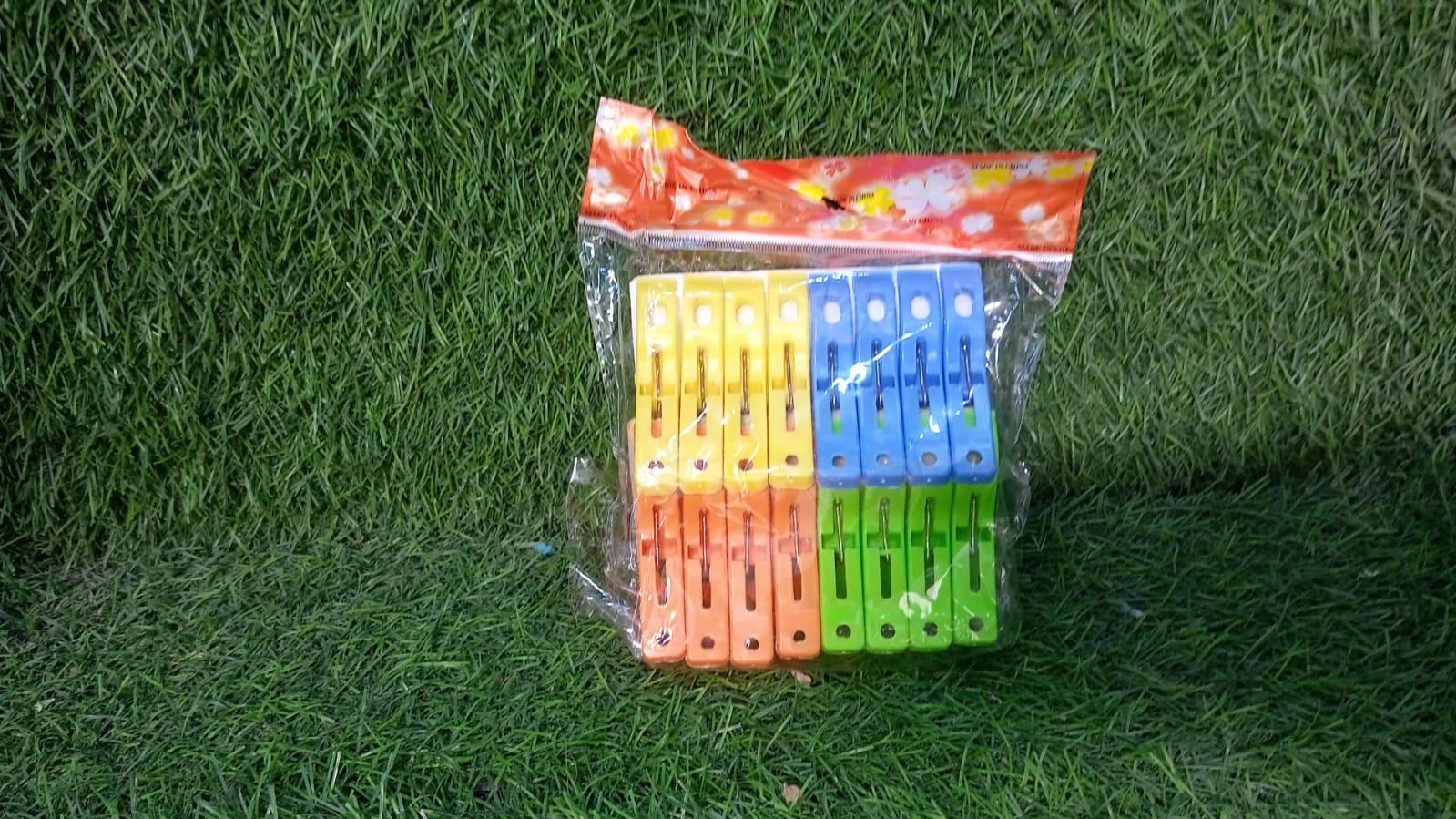 7893A MULTIFUNCTION PLASTIC HEAVY QUALITY CLOTH HANGING CLIPS, PLASTIC LAUNDRY CLOTHES PINS SET OF 16PC