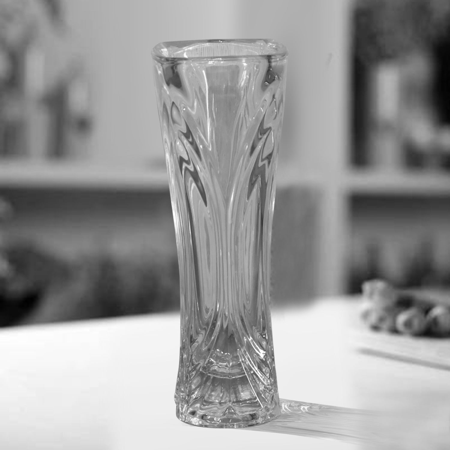 1851 Glass Flower Pot, Crystal Clear Vase for Living