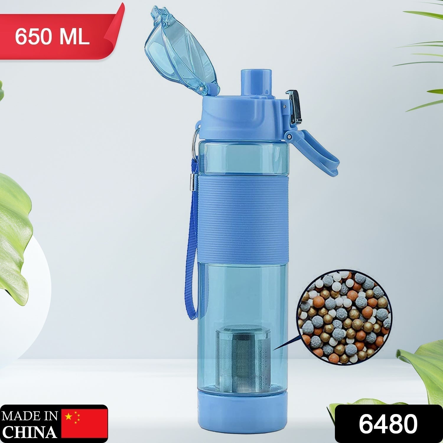 Alkaline Water Bottle, with Food Grade Plastic, Stylish and Portable (Particulates not included)