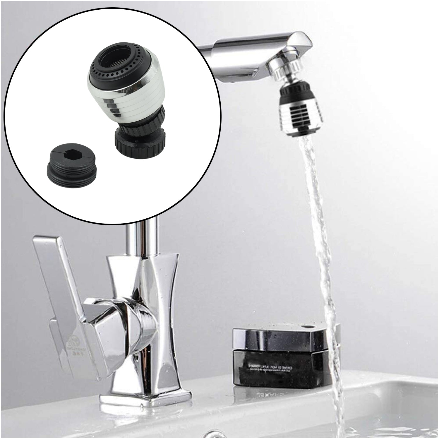 9450 Faucet Bubbler, Faucet Aerator, Water Filter 360° Sink Use for Kitchen, Bathroom, Home Use, High Pressure Power Spray, Plating, for Kitchen Bathroom (1 Pc)