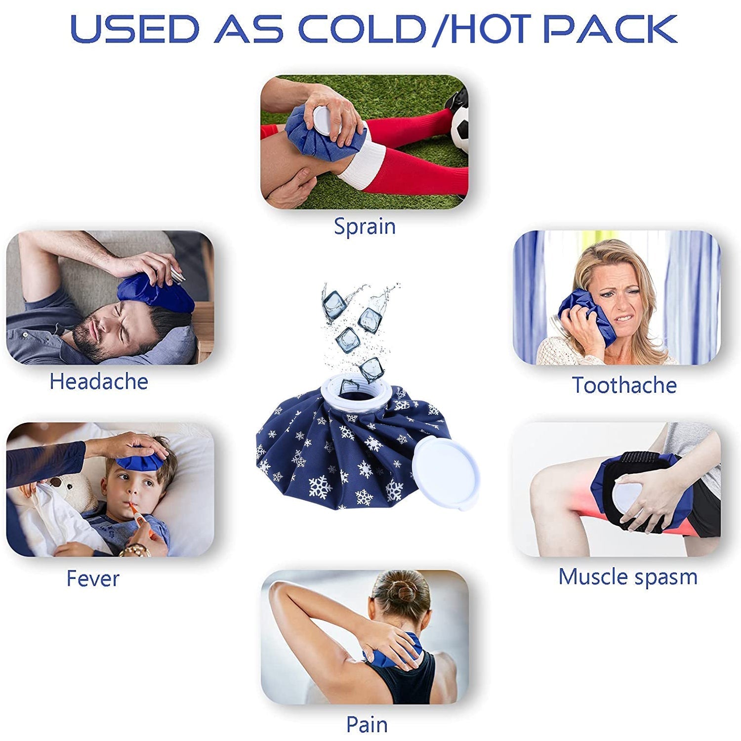 6165 Pain Reliever Ice Bag Used To Overcome Joints Pain In Body. 