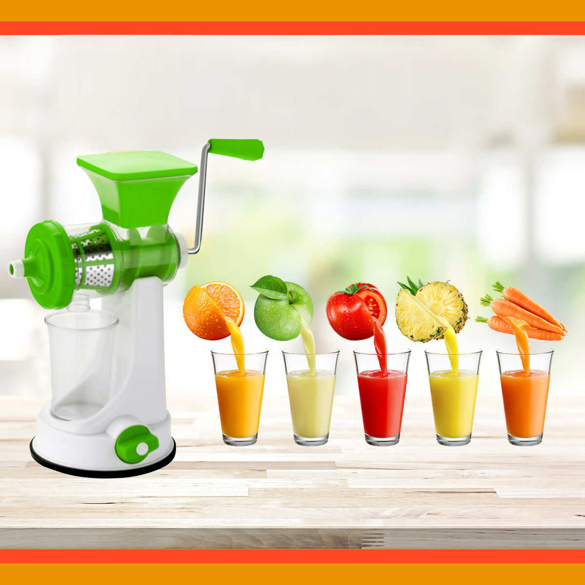 2369 Manual Fruit & Vegetable Juicer with Steel Handle Fruit Juicer 