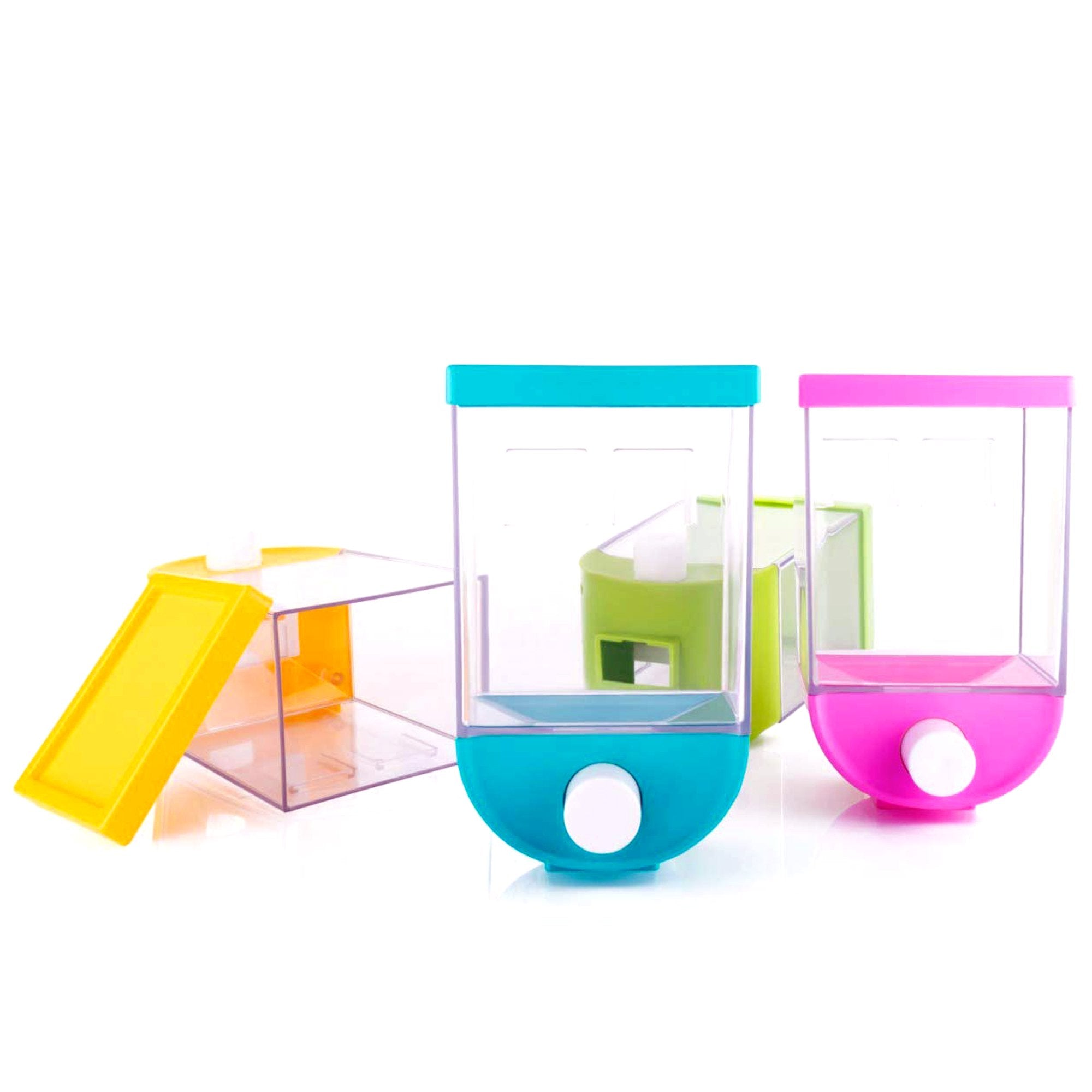 2259 Wall Mounted Cornflakes/Cereal/Pulses/Beans/Oatmeal/Candy/Namkeen/Dry Food Storage Box/Tank - 1100 ml (assorted color) 