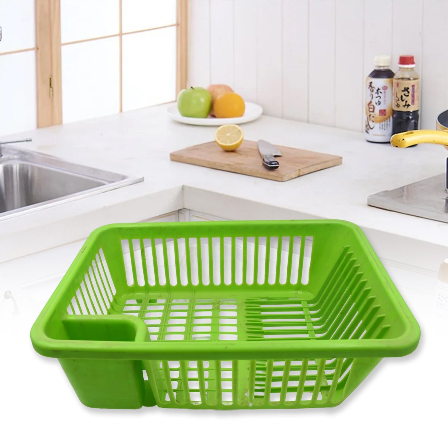 1134 Multipurpose Plastic Kitchen Basket, Dish, Vegetables and Fruits Washing, Laundry cloath Multipupose Organizer Basket (43x30 Cm)