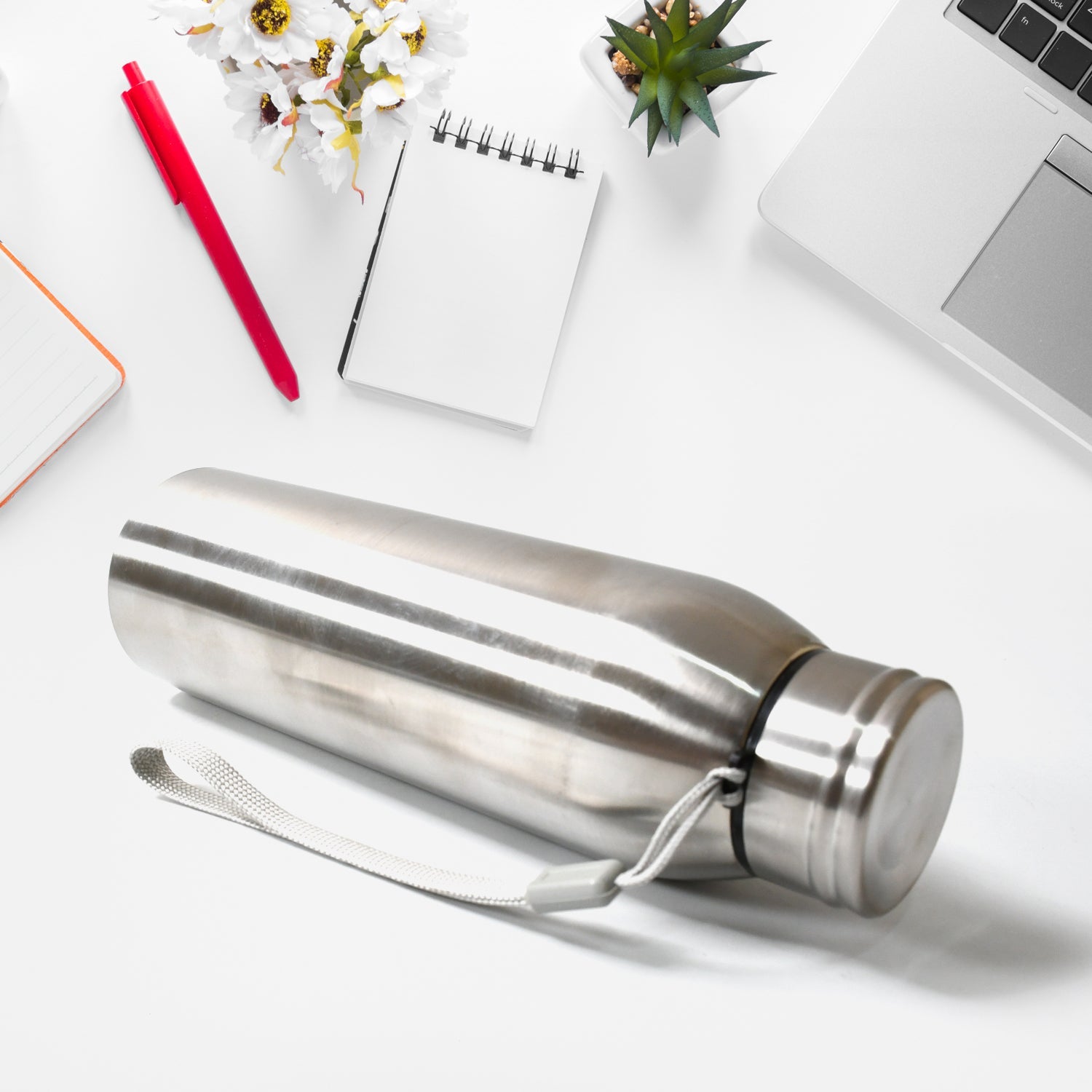 12893 Stainless Steel Water Bottle, Fridge Water Bottle, Leak Proof, Rust Proof, Hot & Cold Drinks, BPA Free Food Grade Quality, Steel fridge Bottle For office / Gym / School (600 ML Approx)