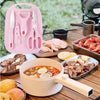 5490 Mini Travel Cutting Board Set, 4 Pcs Portable Mini Camping Plastic Cutting Board & Knife, Fruits & Vegetable Peeler Scissors, Kitchen Knives Set, for travel, picnic, camping, outdoor, park (4 Pc Set)