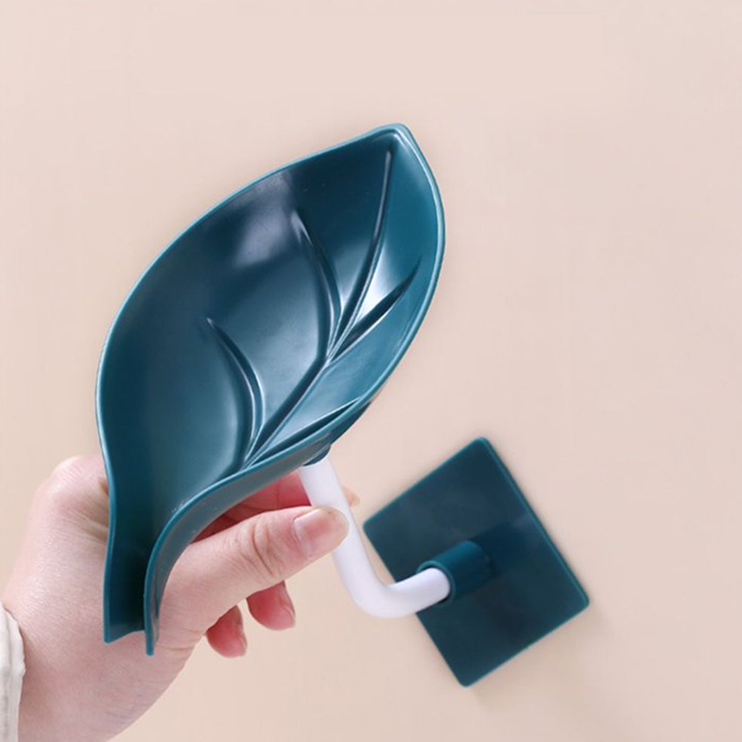 4084 Soap Holder Leaf-Shape Self Draining Soap Dish Holder, With Suction Cup Soap Dish Suitable for Shower, Bathroom, Kitchen Sink