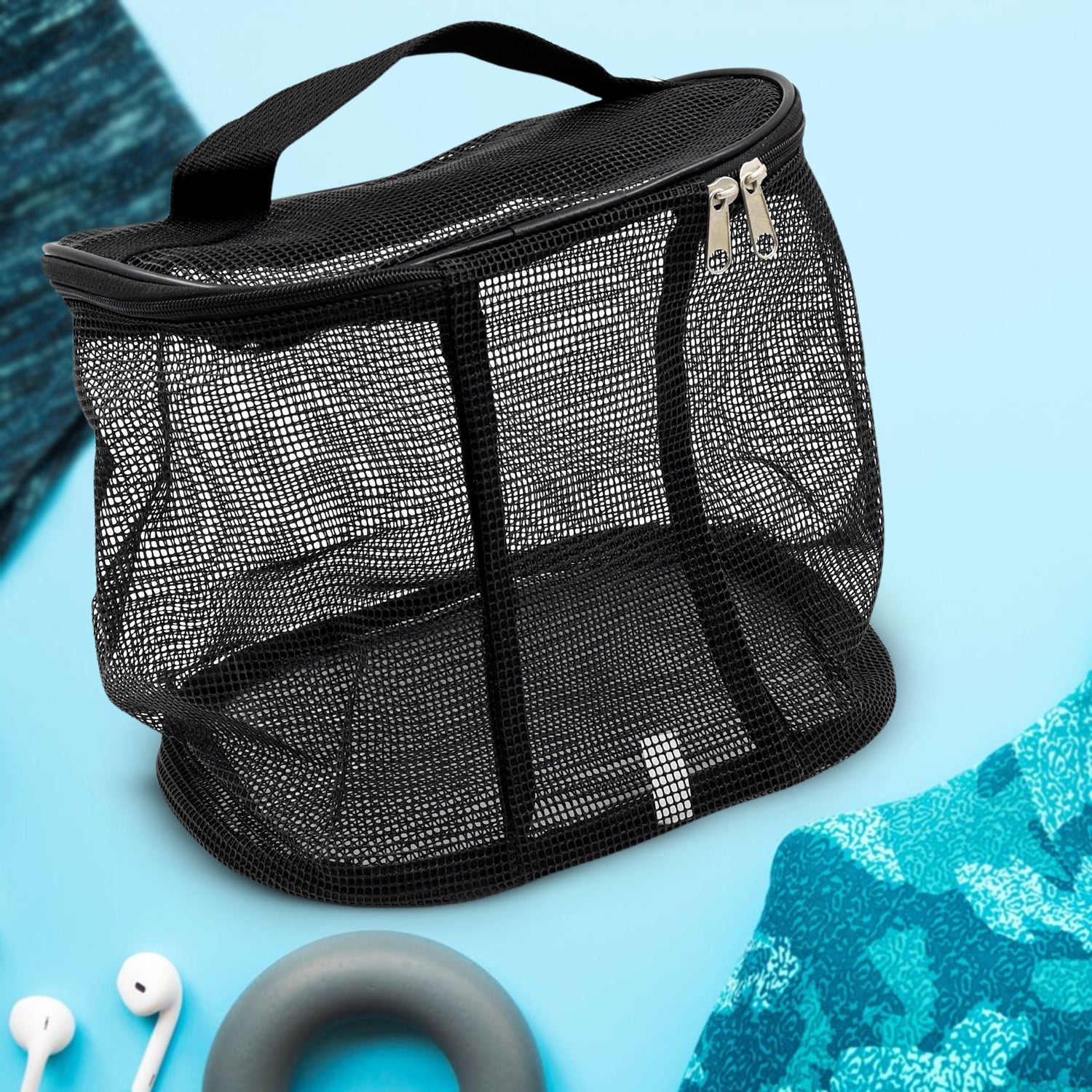 17757 Multi purpose storage bag clear cosmetic case Toiletry Bag mesh makeup pouch Toiletries Organizer mesh cosmetic pouch Makeup Bag mesh toiletry Cosmetics Bag Storage Box outdoor