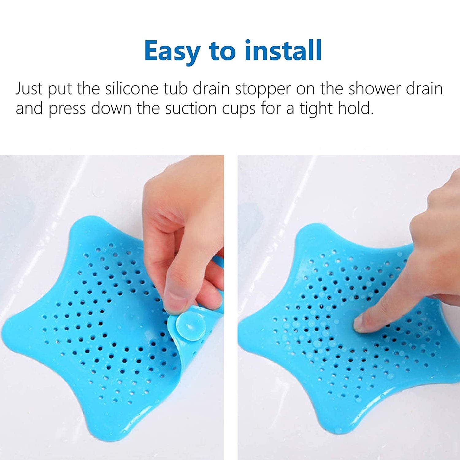 Star Shape Suction Cup Kitchen Bathroom Sink Drain Strainer Hair Stopper Filter, Star Shaped Sink Filter Bathroom Hair Catcher, Drain Strainers Cover Trap Basin (1 Pc)