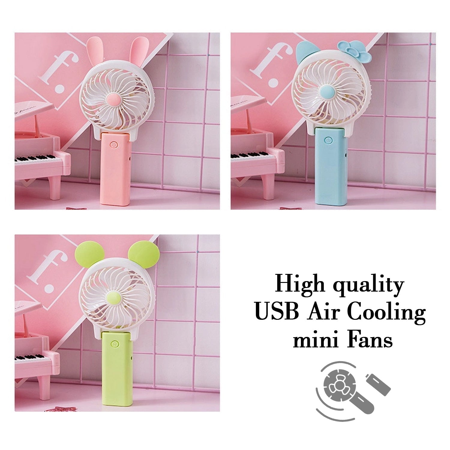 4765 Mini Cartoon Style Fan used in all kinds of places including household and many more for producing fresh air purposes. 