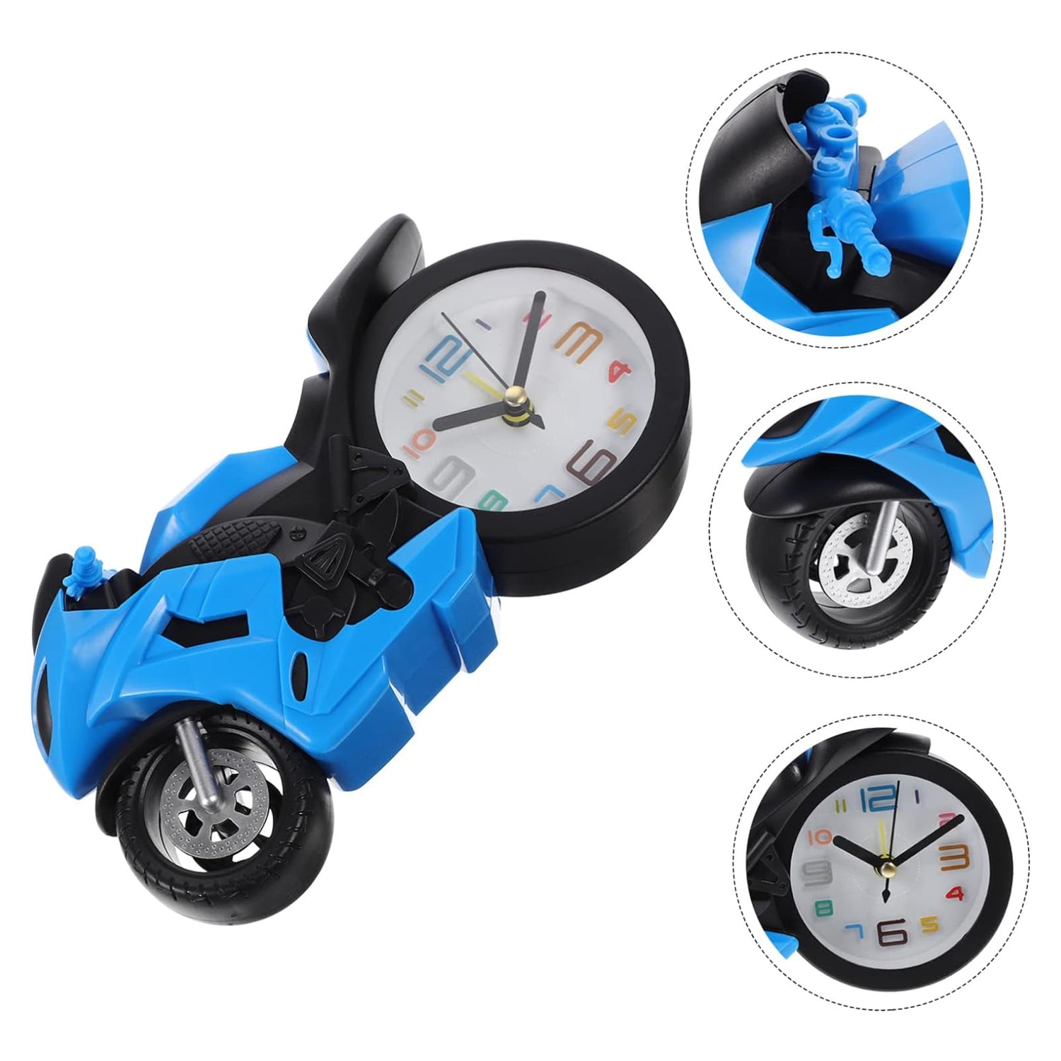 17639 Fashioned Alarm Clock Novelty Retro Motorcycle / Motorbike Engine Style Clocks Alarm Clock Desktop Decoration Kids Gift