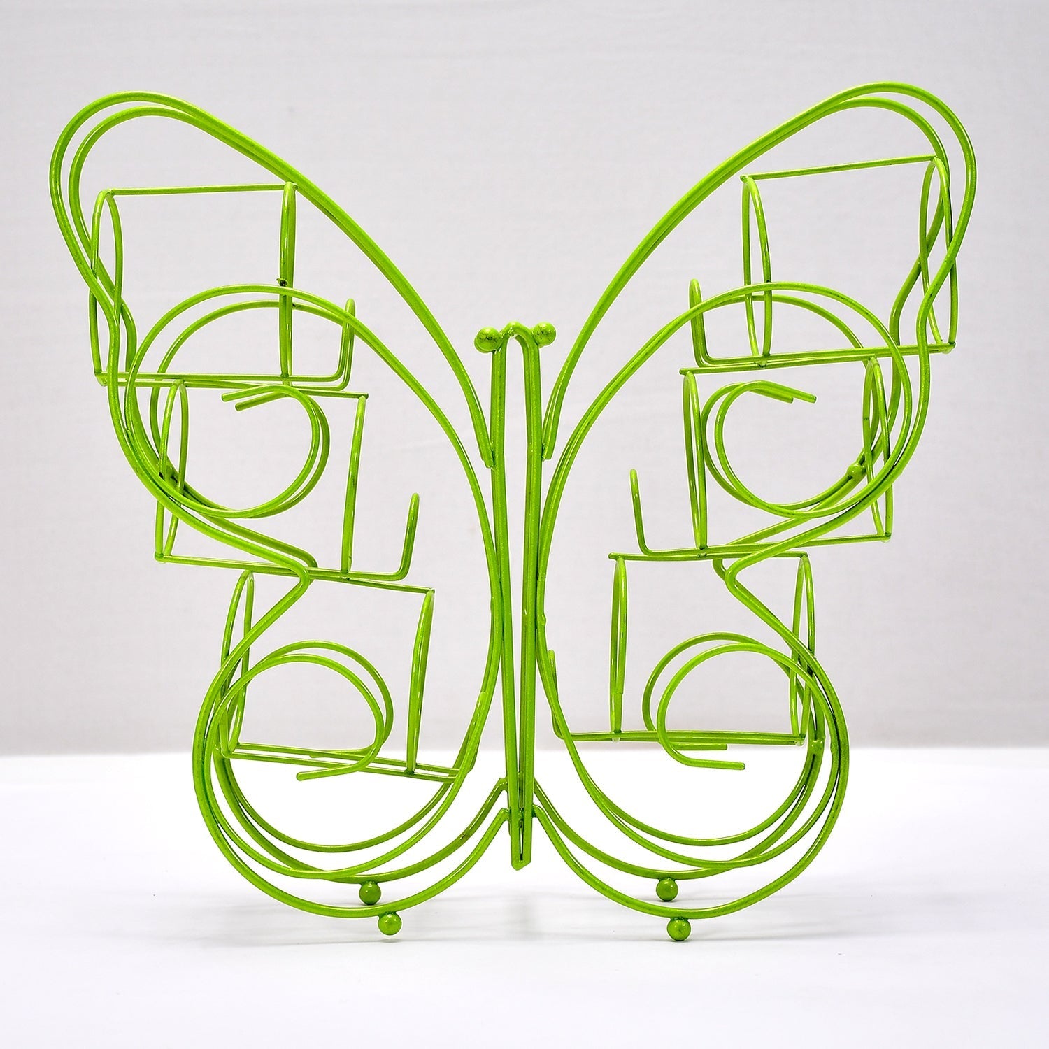 5126 Butterfly Shape Stainless Steel 6 Hole Glass Holder 