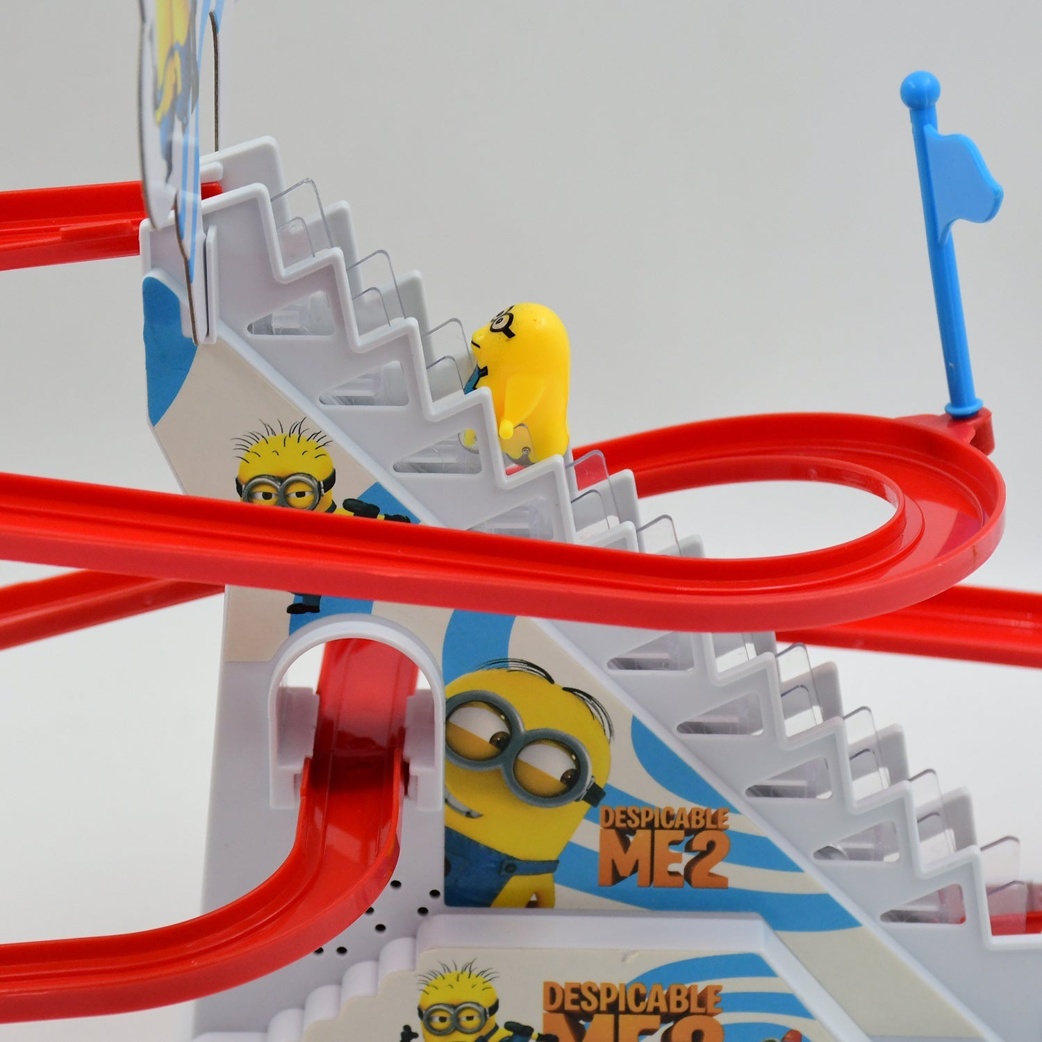 4480  Ducks Climb Stairs Toy Roller Coaster, Electric Duck Chasing Race Track Set, Fun Duck Stair Climbing Toy with Flashing Lights Music and 3 Ducks, Small Ducks Climbing Toys