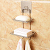 1763 Kitchen Bathroom Soaps Storage Rack with 2 Hook for Home 