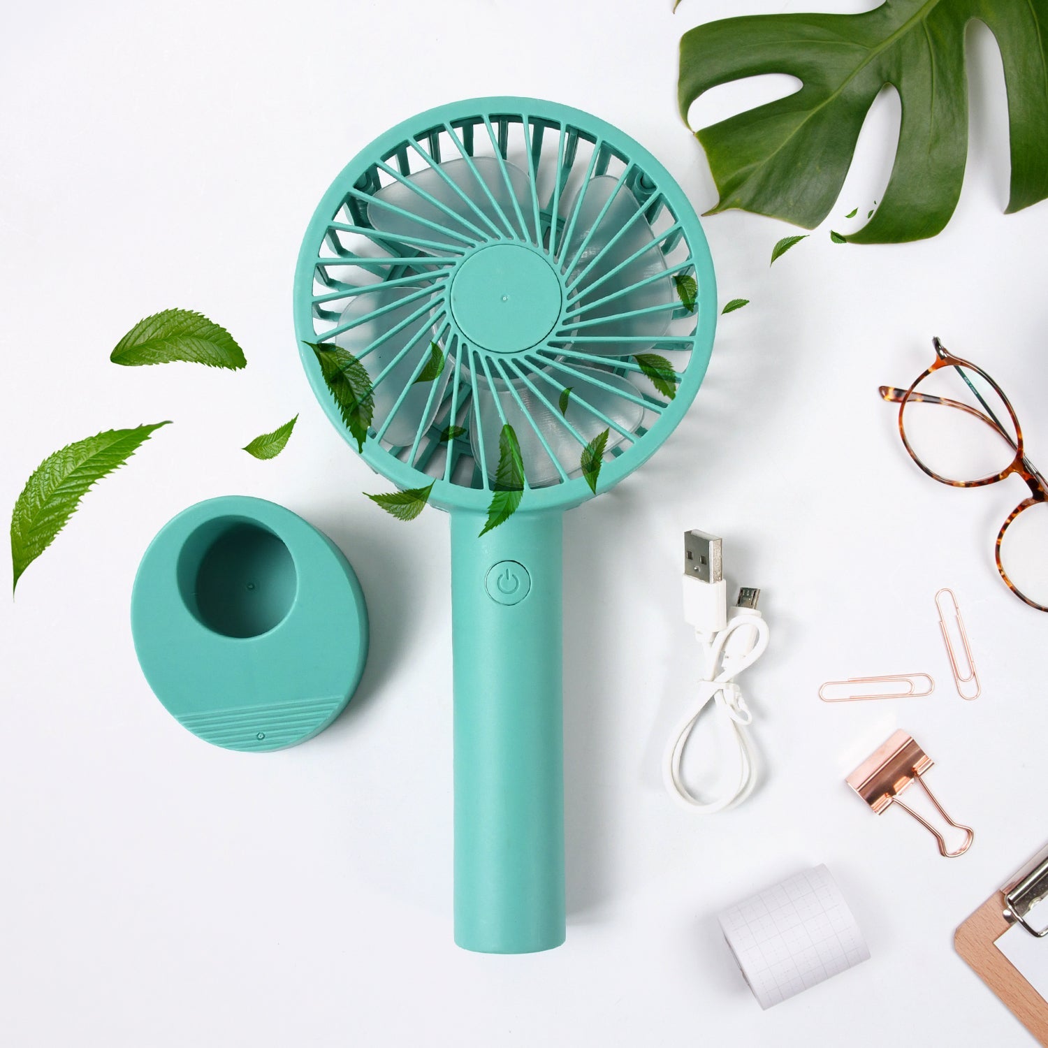 12842 Portable Handheld Fan With 3 Speeds Battery Operated Fan Rechargeable Multi Colors As Base Phone Holder Fan (Battery Included)