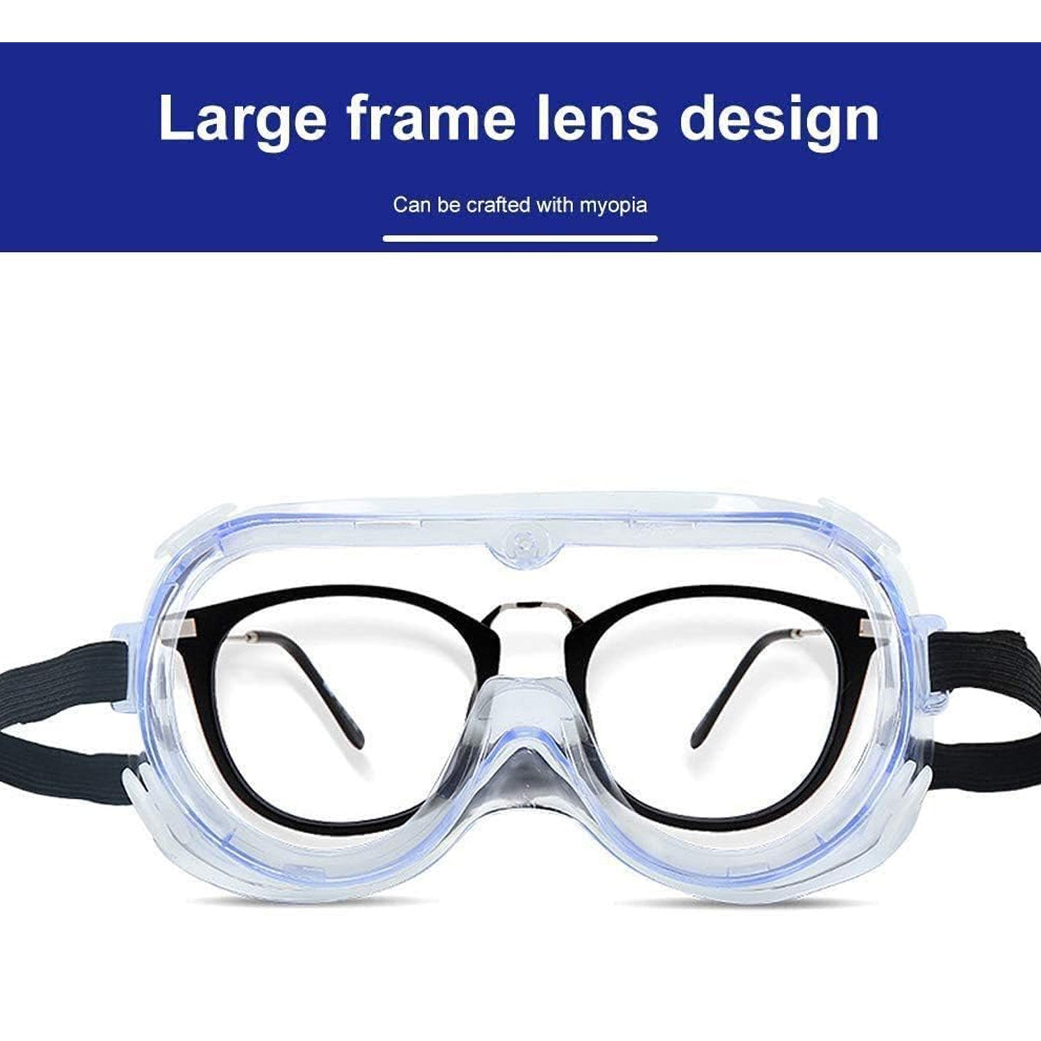 0509 Safety Goggles, Technic Safety Goggles Protection for Classroom Home & Workplace Prevent The Impact of Dust Droplets Gas Protection Glass 