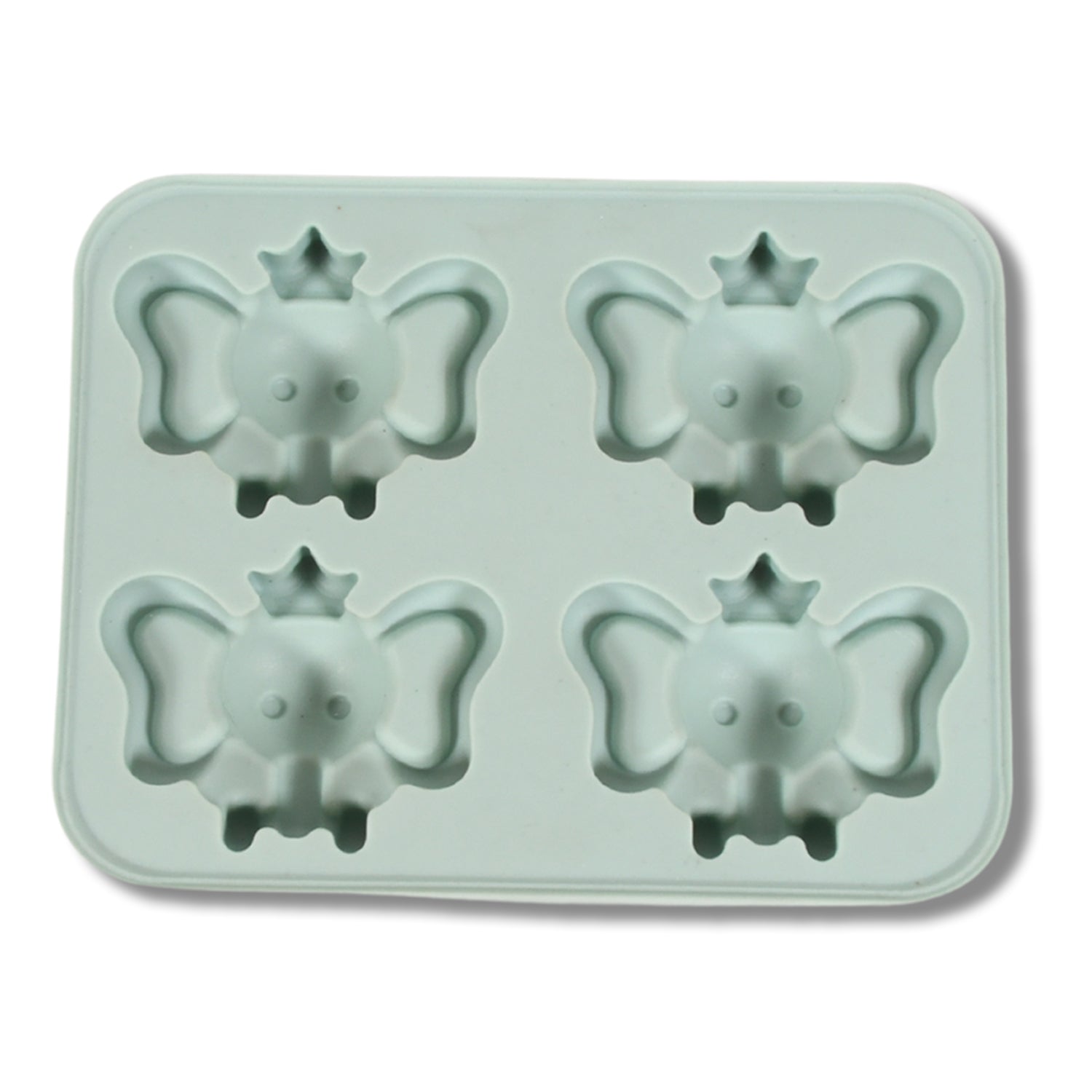 8160 Silicone Cartoon Shape 4 Grid Ice Cube Tray Ice Cube Molds Trays Small Cubes Tray For Fridge, Flexible Silicon Ice Tray (1 pc)