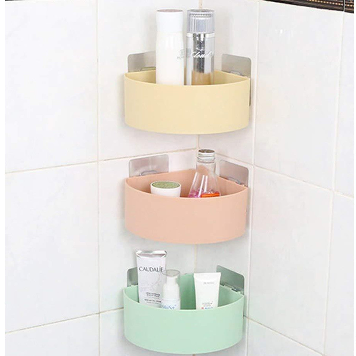 1099L Plastic Multipurpose Kitchen Bathroom Shelf Wall Holder Storage Rack (Loose Pack) 