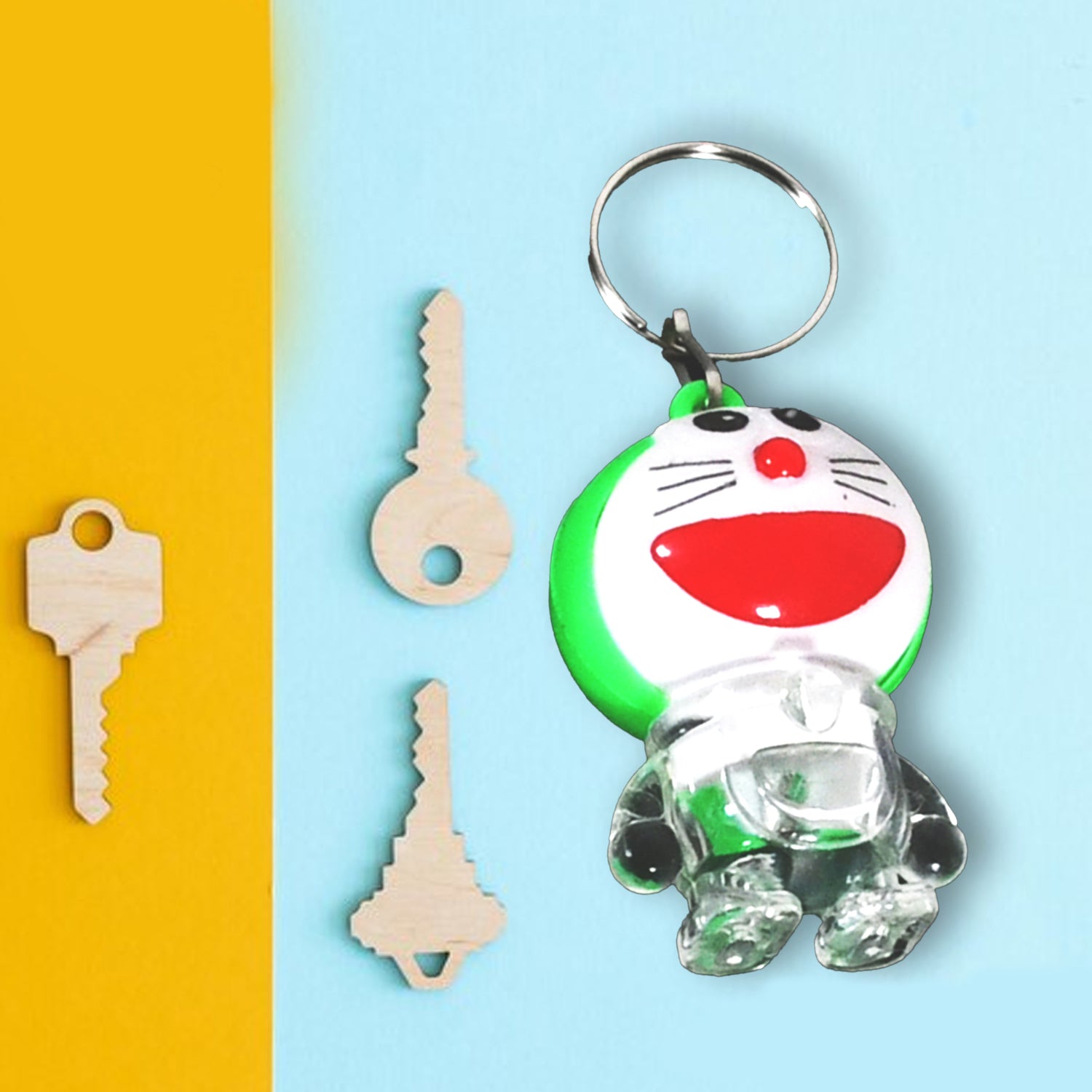 17685 Doremon lightning keychain, 2 colored lightning keychain (1 pc)