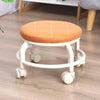 17870 Roller Seat Stool Low Height Rolling Stool Multifunctional Small Household Movable Mini Stool Pulley Wheel Stool for Garage Home Library (1 Pc)