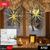 3D Gold Star Hanging Decoration Star, Acrylic Look  Hanging Luminous Star for Windows, Home, Garden Festive Embellishments for Holiday Parties Weddings Birthday Home Decoration ( Big / Medium, Small )