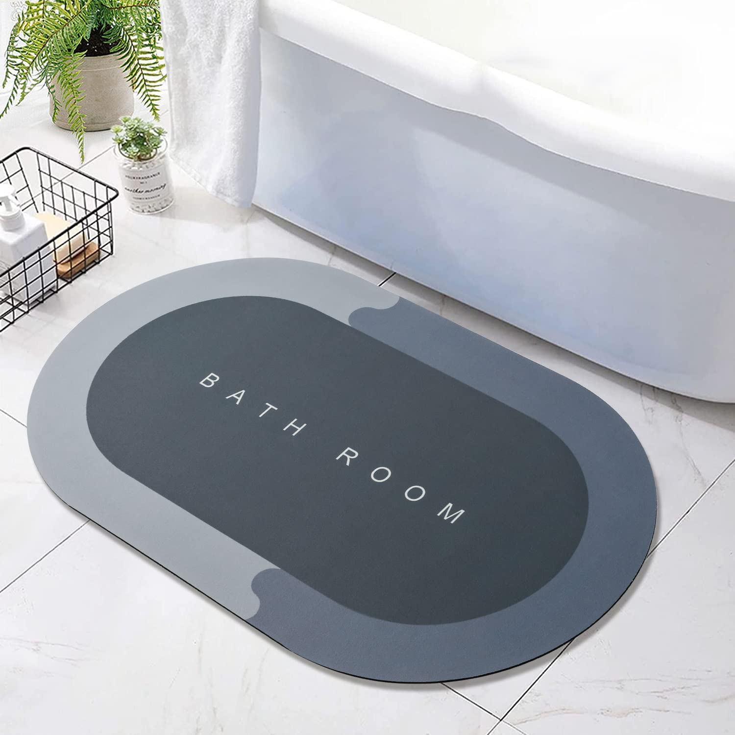 4988A SUPER ABSORBENT FLOOR MAT, BATH MAT, SOFT CARPET, SLIP-RESISTANT BATHING ROOM RUG FLOOR DOOR MAT, INSTANT DRYING MAT, BATHROOM RUG, ABSORBENT BATH MAT