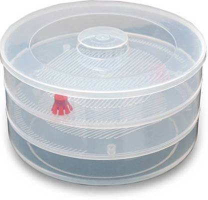 093 Plastic 3 Compartment Sprout Maker, White Tapaswee Enterprise