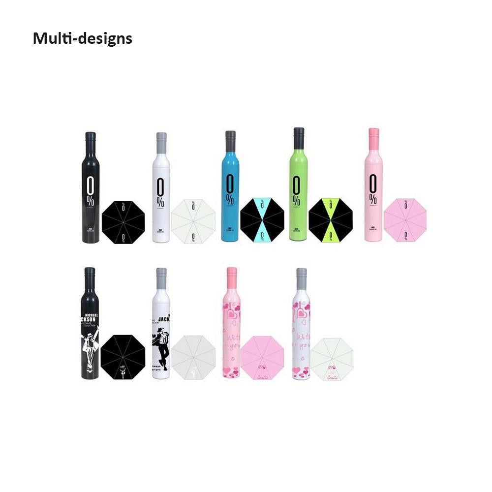 0518 Pocket Folding Wine Bottle Umbrella 