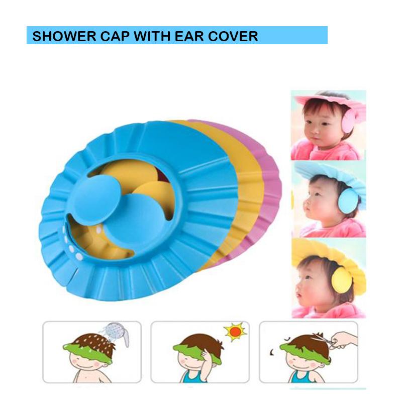 0378 Adjustable Safe Soft Baby Shower cap  Tapaswee Enterprise