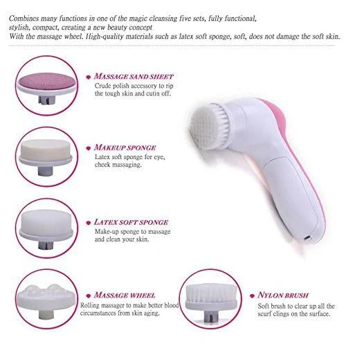 340 -5-in-1 Smoothing Body & Facial Massager (Pink)  Tapaswee Enterprise