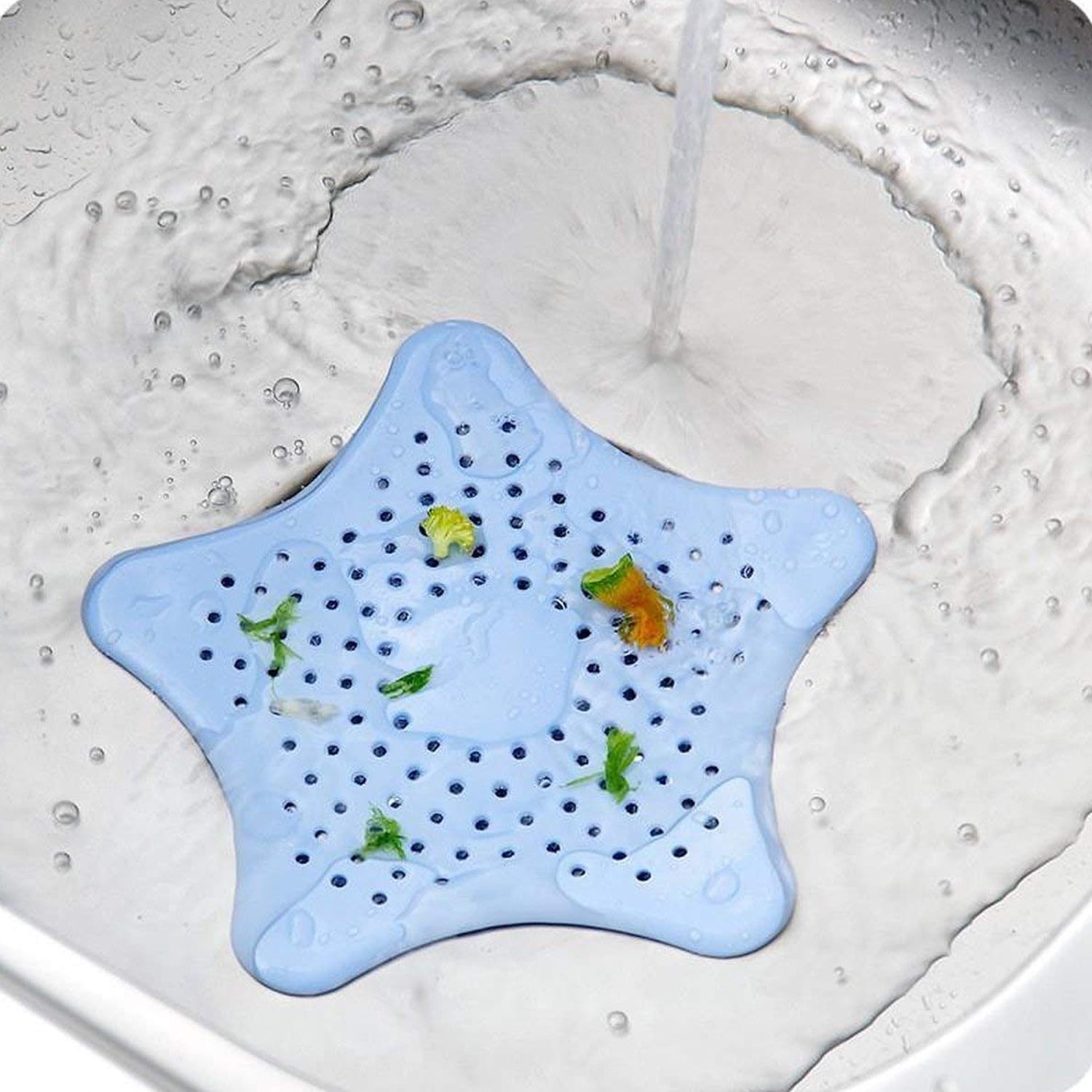 0830 Star Shape Suction Cup Kitchen Bathroom Sink Drain Strainer Hair Stopper Filter, Star Shaped Sink Filter Bathroom Hair Catcher, Drain Strainers Cover Trap Basin(Mix Color 1 Pc)