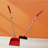 7871A Broom and Dustpan Cleaning Set Long Handled Dustpan and Brush Handle Dust Pan Broom Sweeper Long Handle Broom and Dustpan Set for Kitchen, Home, Lobby Schools, Hospital etc.