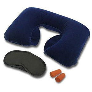 505 -3-in-1 Air Travel Kit with Pillow, Ear Buds & Eye Mask  Tapaswee Enterprise WITH BZ LOGO