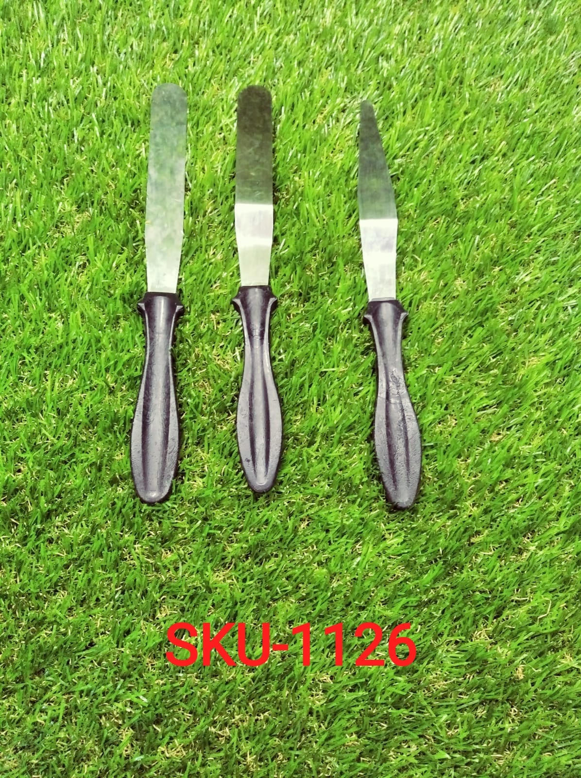 1126 Multi-function Cake Icing Spatula Knife - Set of 3 Pieces 