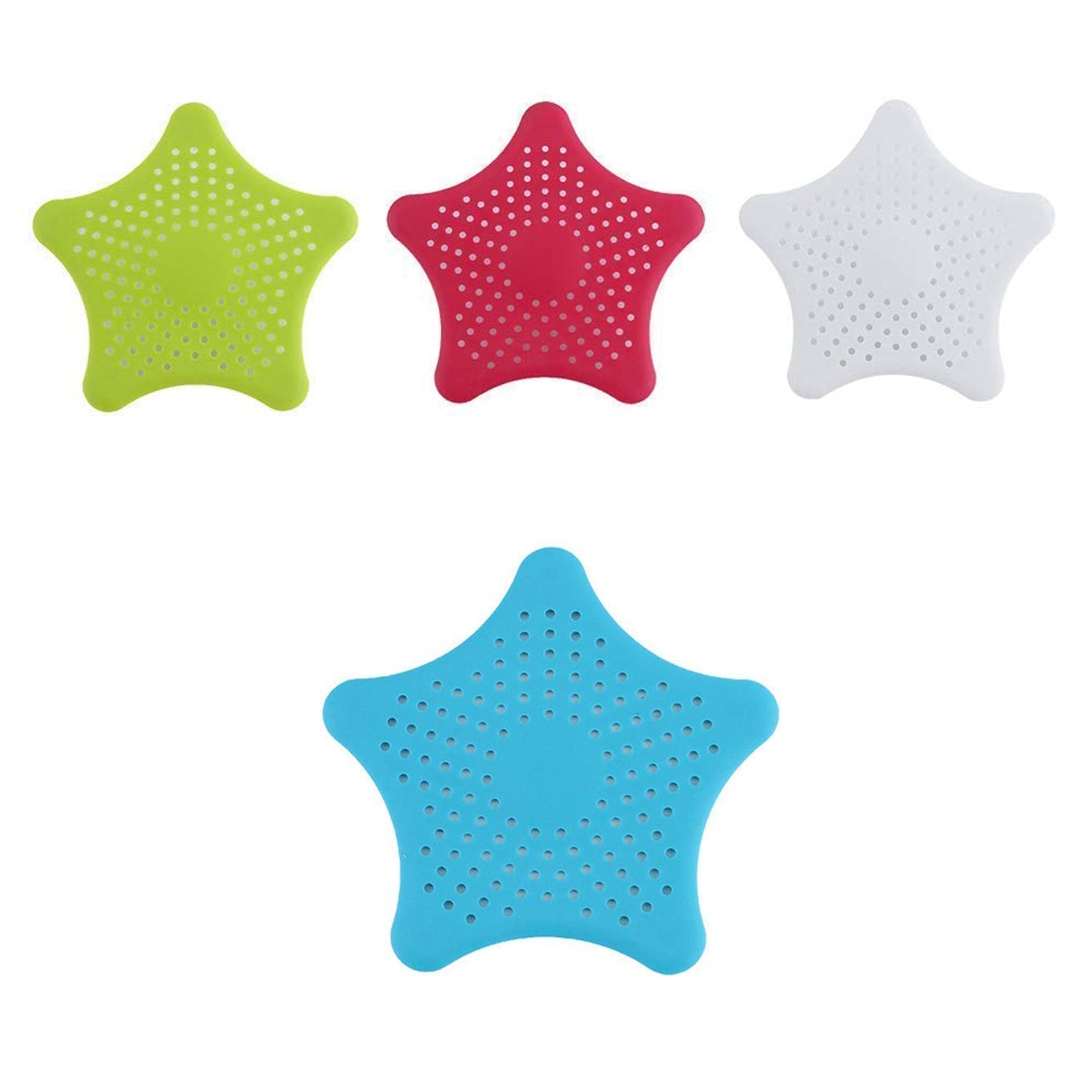 0830 Star Shape Suction Cup Kitchen Bathroom Sink Drain Strainer Hair Stopper Filter, Star Shaped Sink Filter Bathroom Hair Catcher, Drain Strainers Cover Trap Basin(Mix Color 1 Pc)