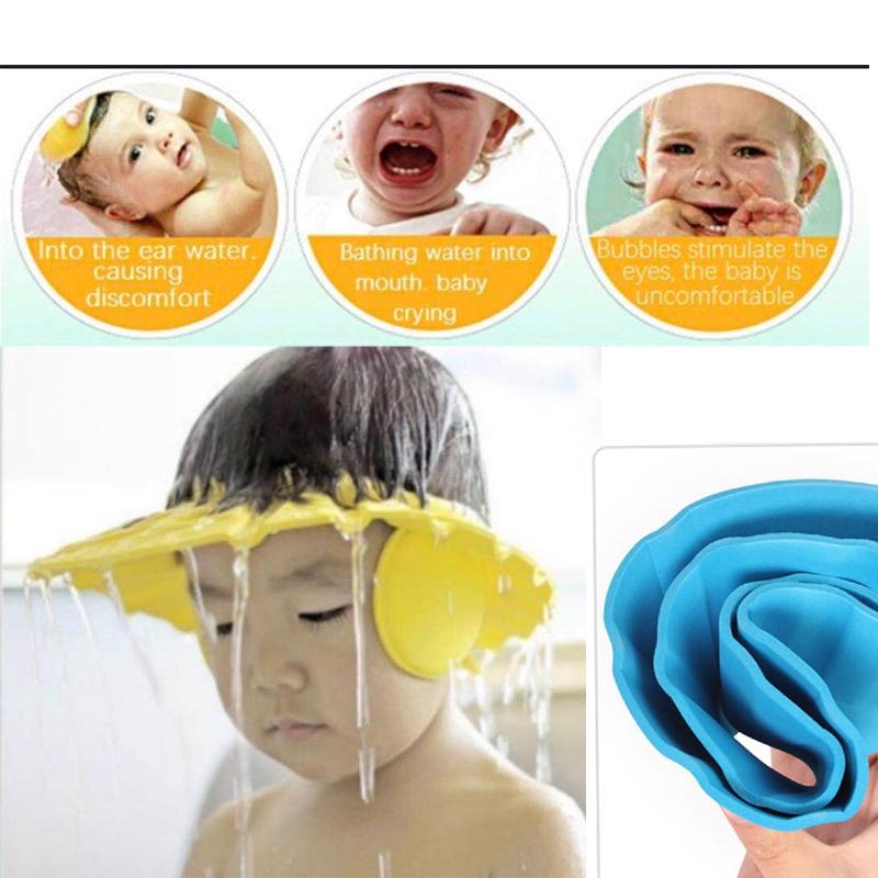 0378 Adjustable Safe Soft Baby Shower cap  Tapaswee Enterprise