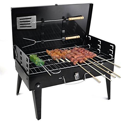 125 Stainless Steel Briefcase Style Barbecue Grill Toaster (Medium, Black) China