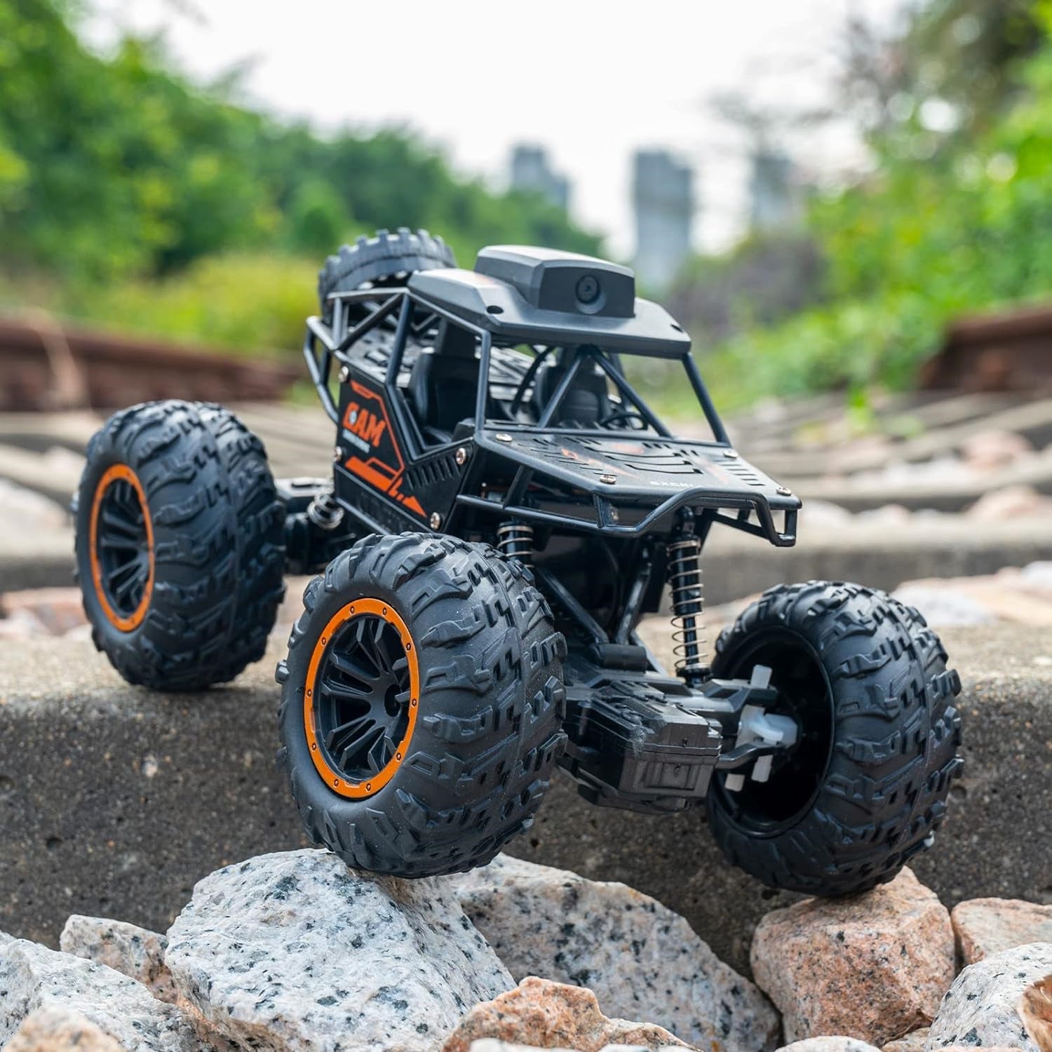 17901 Remote Control Car with Camera Off-Road Remote Control Truck Monster Trucks for Boys 8-12 Birthday Gift For Kids Adults Gift For Boys And Girls HD Camera Rock Crawler Monster Truck Toy