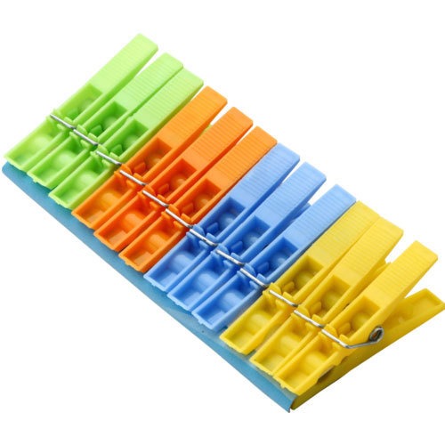 1364 Multipurpose 12 Pcs Cloth Clips (Multicolour) 