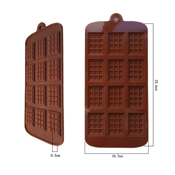 1161 Silicone Mini Choco Bar Mould - 12 Cavity 