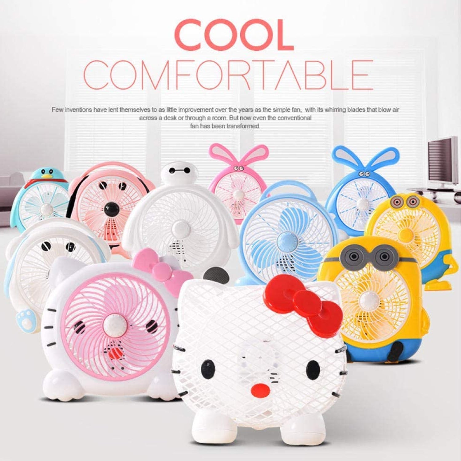 6464 plastic cute mini electric usb fan desk fan for children ( Battery Not Include)