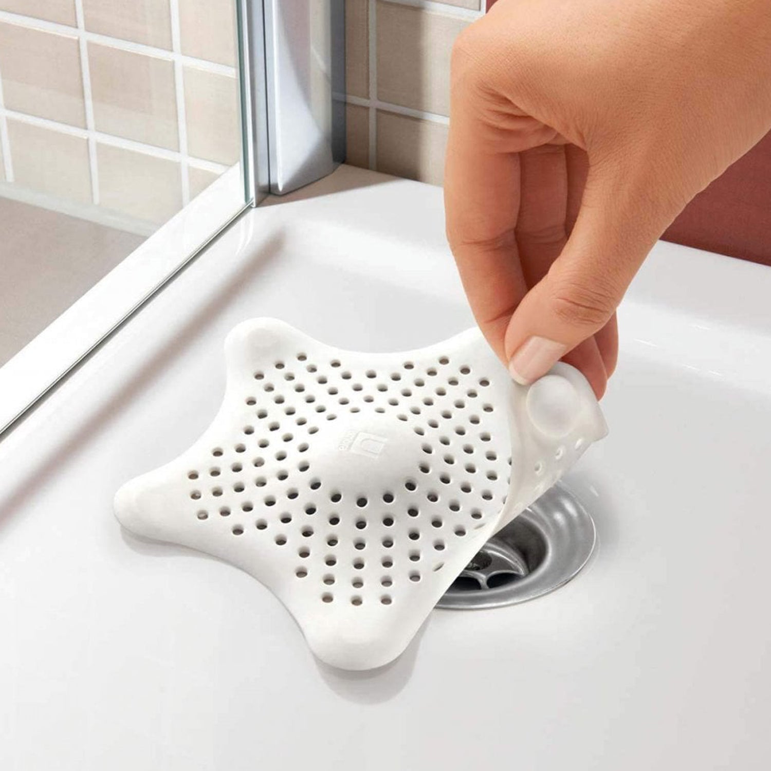 0830 Star Shape Suction Cup Kitchen Bathroom Sink Drain Strainer Hair Stopper Filter, Star Shaped Sink Filter Bathroom Hair Catcher, Drain Strainers Cover Trap Basin(Mix Color 1 Pc)