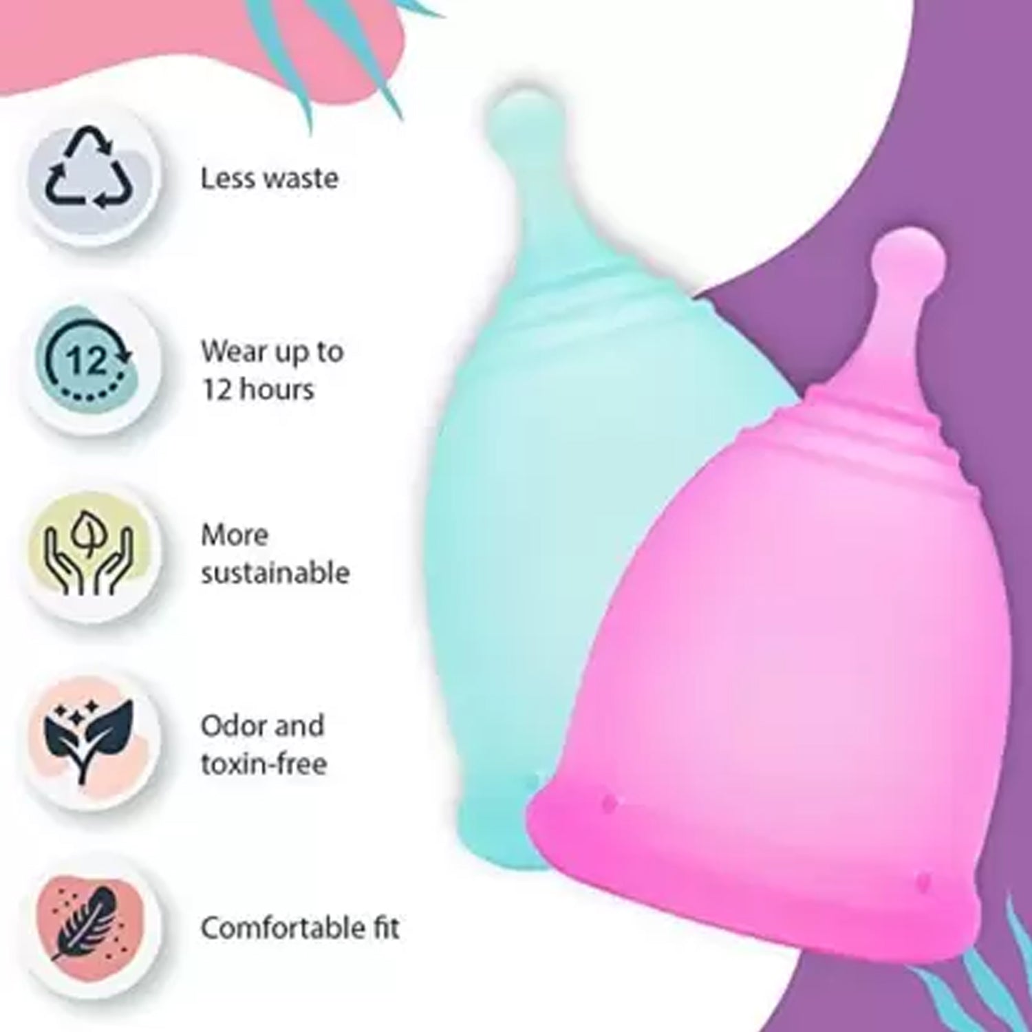 6112B REUSABLE MENSTRUAL CUP USED BY WOMEN AND GIRLS DURING THE TIME OF THEIR MENSTRUAL CYCLE