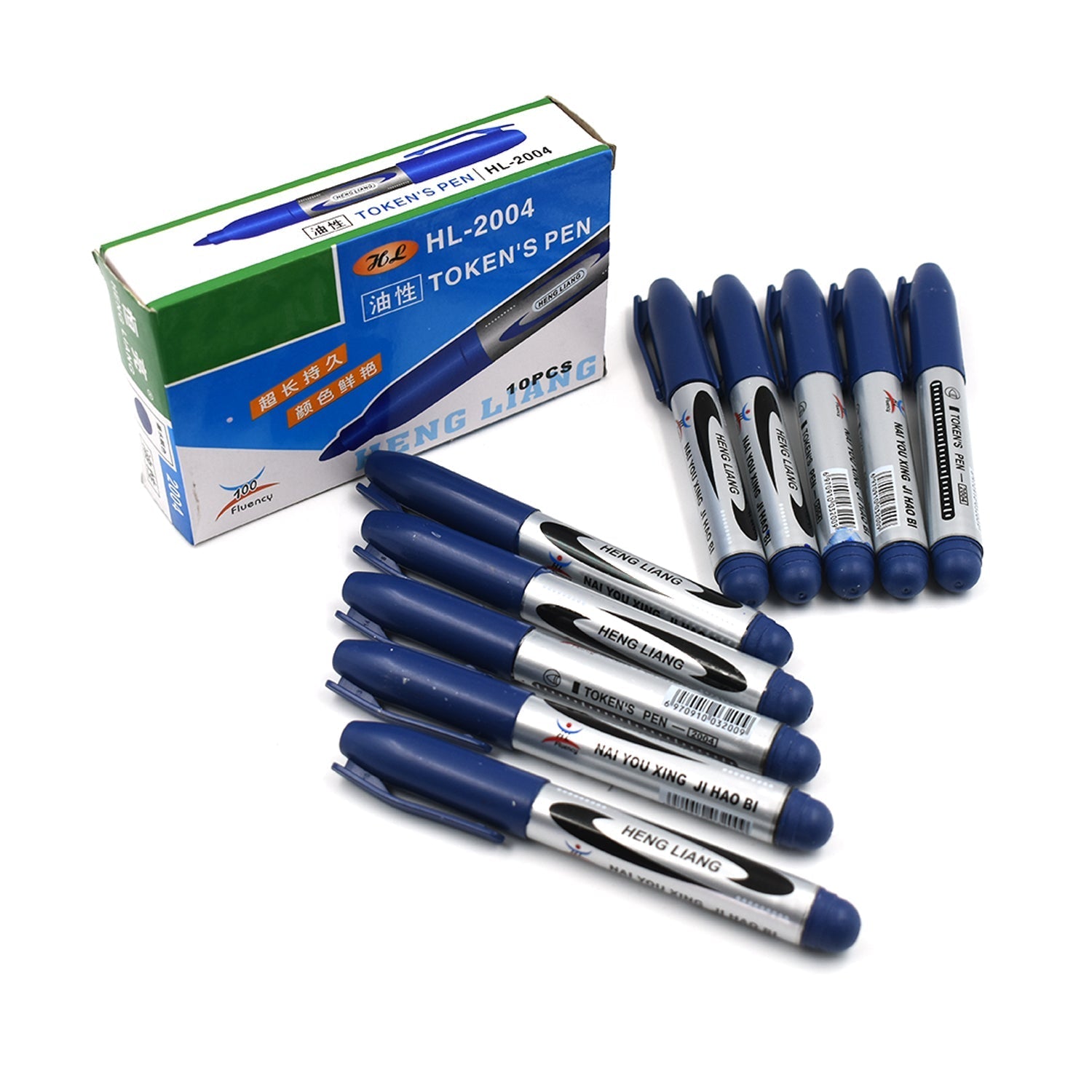 9012 10Pc Blue Marker and pen used in studies and teaching white boards in schools and institutes for students. 