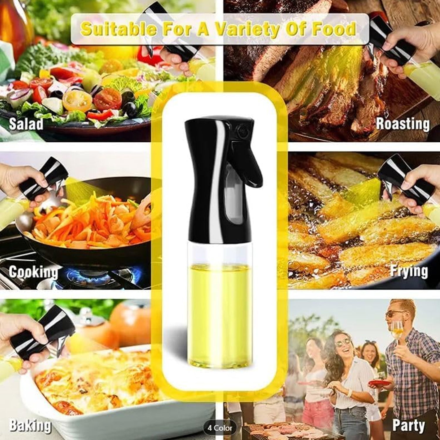 Plastic Oil Spray Bottle - Versatile Kitchen Gadgets (300 Ml)