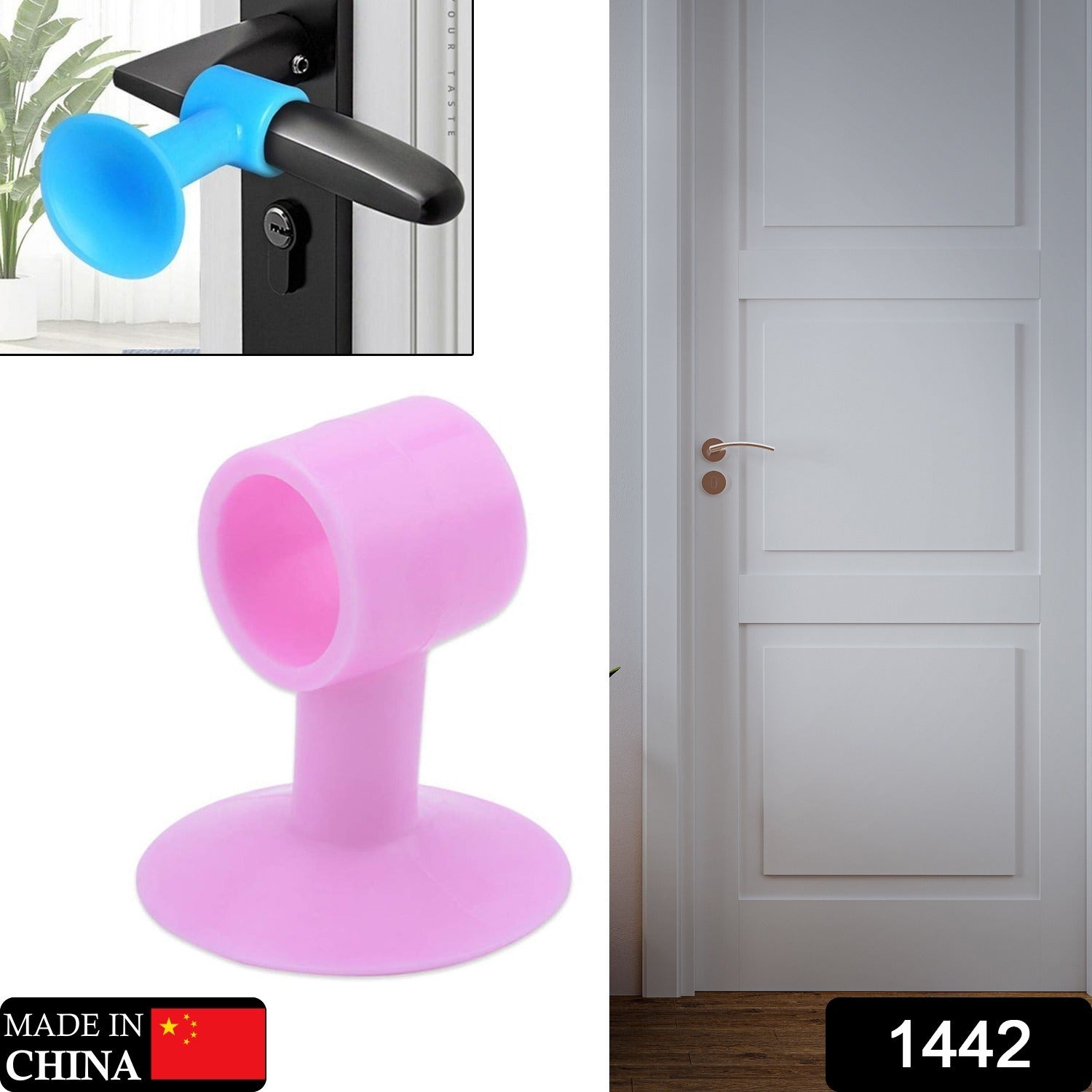 1442 Door Stopper Mini Anti-Collision Silicone Door Handle Crash Pad